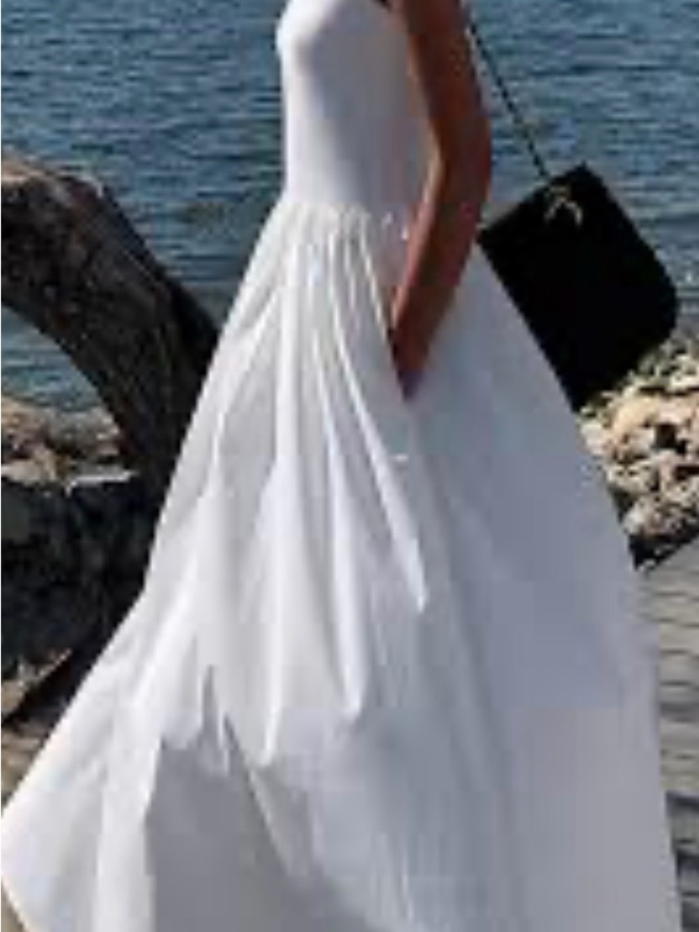 Commense White Sleeveless Maxi Dress
